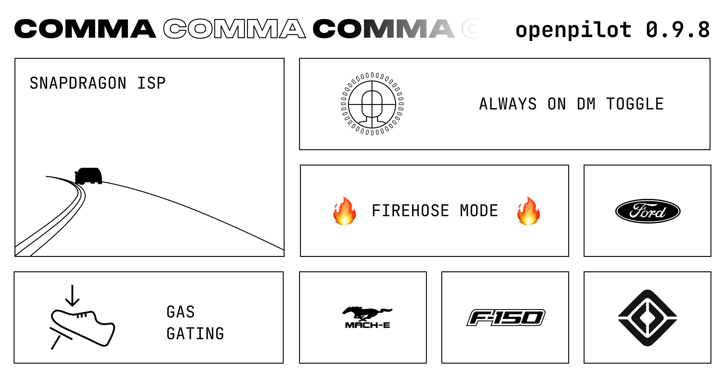 openpilot 0.9.8 feature highlights